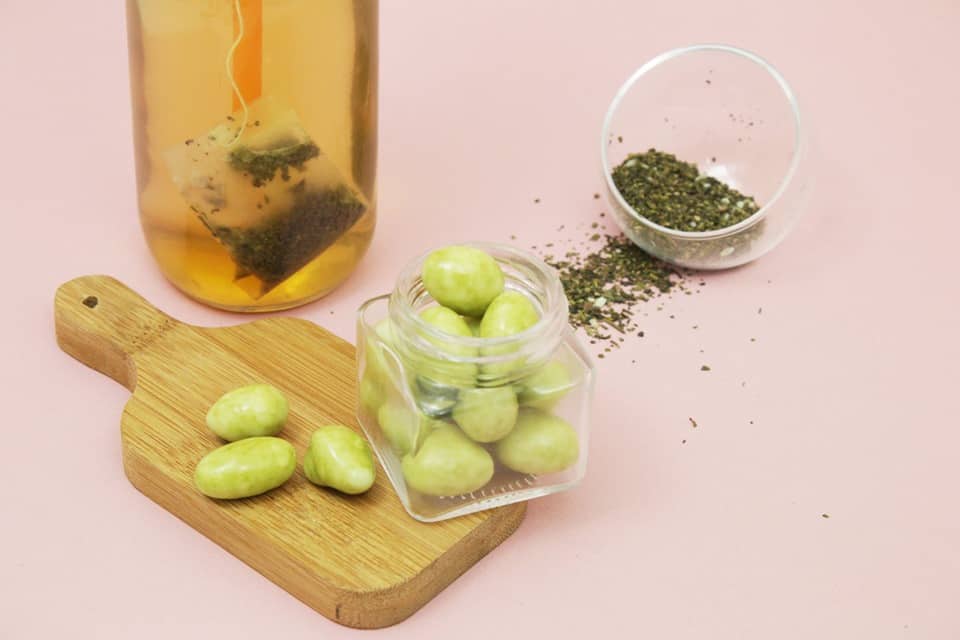 Gula box collations saines gourmandes vegetales vegan amandes thé matcha
