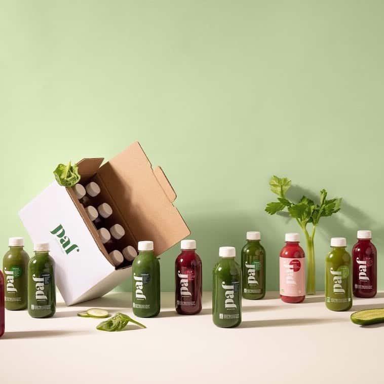 PAF jus de fruits et légumes pressés à froid vegan box été
