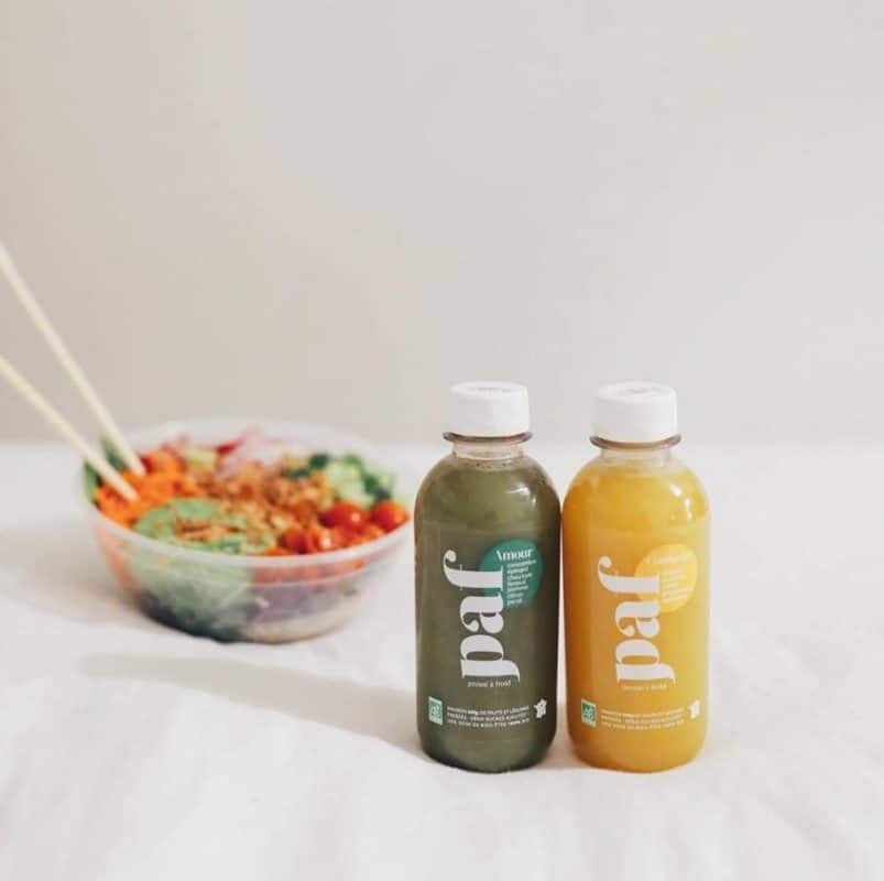 PAF jus de fruits et légumes pressés à froid vegan boxx