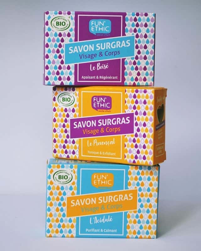 Fun&rsquo;Ethic cosmétiques naturels bio cruelty free non testés sur les animaux vegan savons surgras