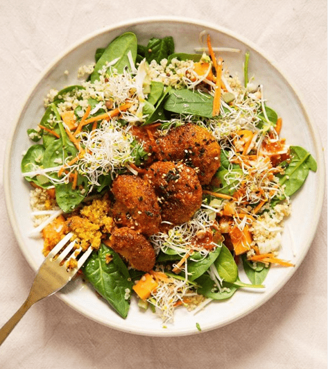 SLA bar à salade vegan amsterdam falafels bowl