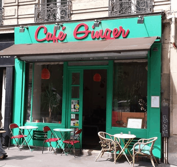 Café ginger restaurant vegan paris logo