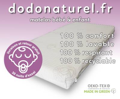 Dodo naturel matelas bébé et enfants