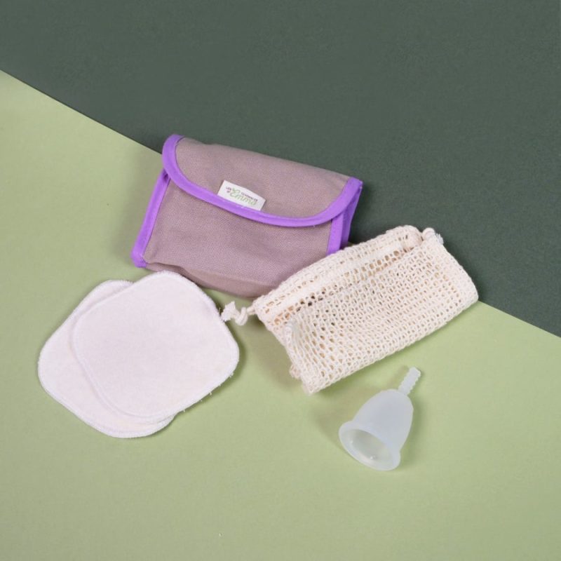 My wonderful kids maison salle de bain zéro déchet zero waste minimalism kit girl cup lingettes démaquillante