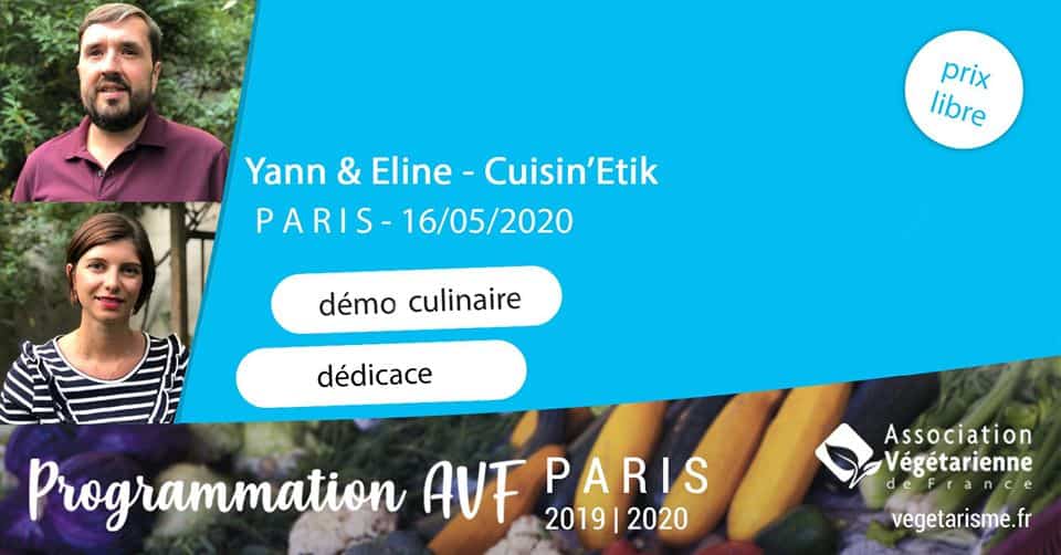 Démo culinaire et dédicace de Yann et Eline de Cuisin’Etik - Le Faitout Paris 1