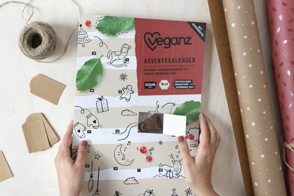 Veganz calendrier de l avent vegan chocolats le club v